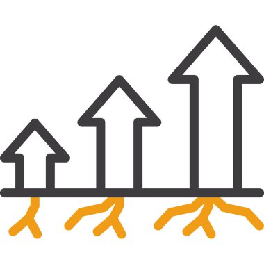 büyüme vektörü simgesi