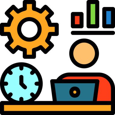 iş yönetimi zaman simgesi