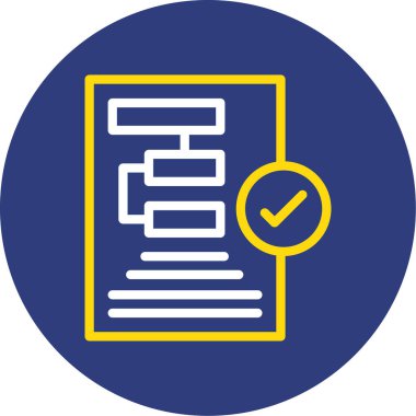 Kontrol listesi simgesinin vektör illüstrasyonu