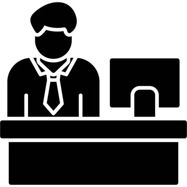 avatar yöneticisi çalışan simgesi katı stil