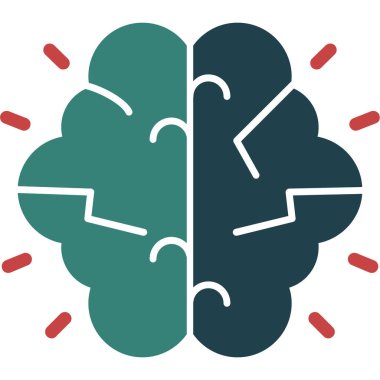 Beyin ve beyin. vektör simgesi