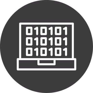 ikili kod vektörü simge tasarımı