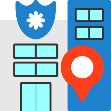 konum simgesi, vektör illüstrasyonu, düz tasarım