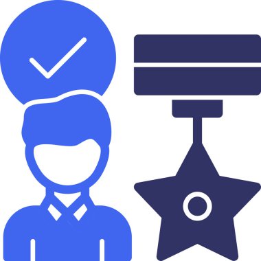 Podyumu ve yıldızı olan birinin vektör çizimi