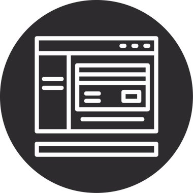 Web sayfası simgesi, vektör illüstrasyonu