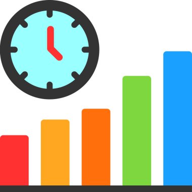 iş zamanı simgesi vektör illüstrasyonu