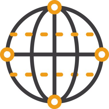 Küre. Web simgesi basit illüstrasyon