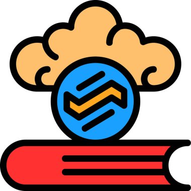 Bulut. Web simgesi basit illüstrasyon