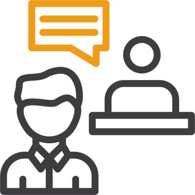 Konuş. Web simgesi basit illüstrasyon