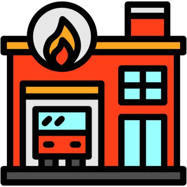 Yangın. Web simgesi basit illüstrasyon