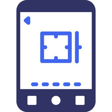 akıllı saat akıllı telefon simgesi - taslak biçimi