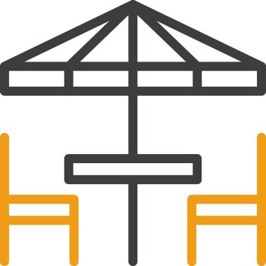 çadır simgesi vektör illüstrasyonu