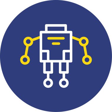 Robotik kol. simge basit vektör illüstrasyonu