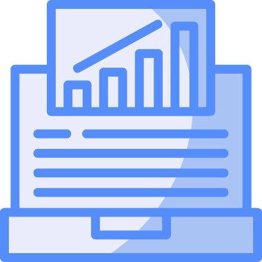 iş raporlama simgesi ana hatlar biçiminde