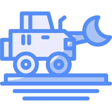 Bir roketin karikatür simgesinin vektör çizimi