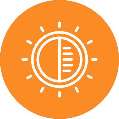 Güneş simgesinin vektör illüstrasyonu