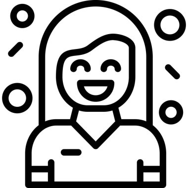 kız avatar kız simgesi ana hatlarıyla