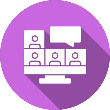 Konuş. Web simgesi basit illüstrasyon