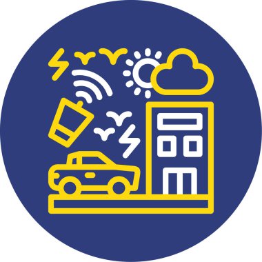 Modern otomatik servisin vektör illüstrasyonu