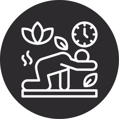 spa ve sağlık çizgisi simgesi