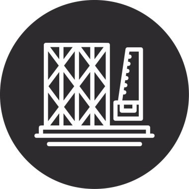 İnşaat vinci simgesi. Beyaz arkaplanda izole edilmiş web tasarımı için inşaat vektör simgesinin basit bir çizimi