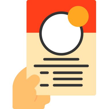 Belge. Web simgesi basit illüstrasyon