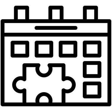 Takvim simgesi vektör illüstrasyonu