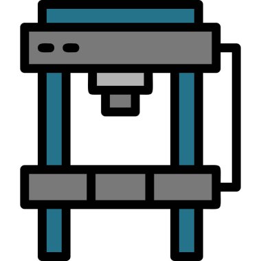 Elektrikli ısıtıcı simgesi renk ana hatları vektörü