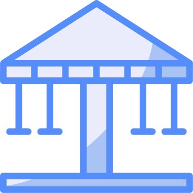 Dosya ana hatları biçiminde bina inşa simgesi