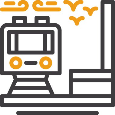 tren simgesi vektör illüstrasyonu