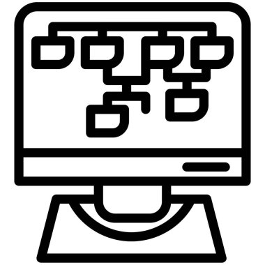 bilgisayar ekranı ana hatları vektörü. dizüstü bilgisayar