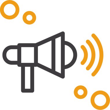 Konuşmacı. Web simgesi basit illüstrasyon