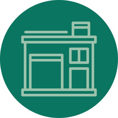 Eşsiz Ev Vektör Satırı Simgesi