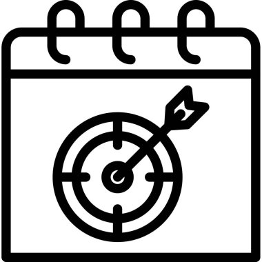 Takvim simgesinin vektör illüstrasyonu