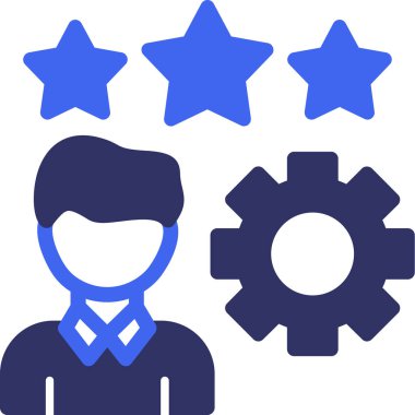 Müşteri derecesi. Web simgesi basit illüstrasyon