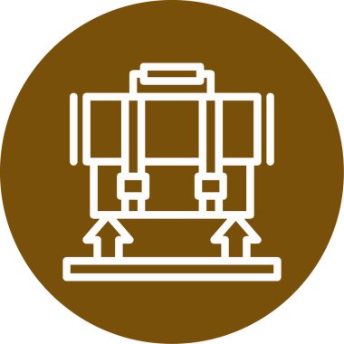 Modern b 'nin vektör illüstrasyonunda makinenin eksik simgesi