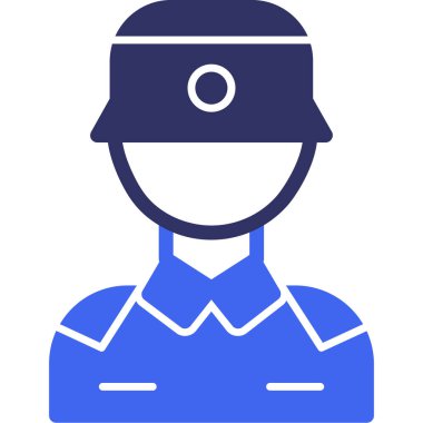 Polis. Web simgesi basit illüstrasyon