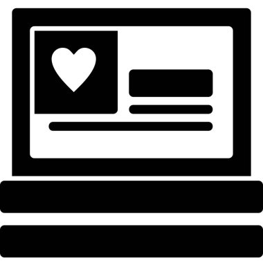 Dizüstü bilgisayar simgesi vektör çizimi