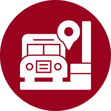 Bir tren istasyonu simgesinin vektör illüstrasyonu