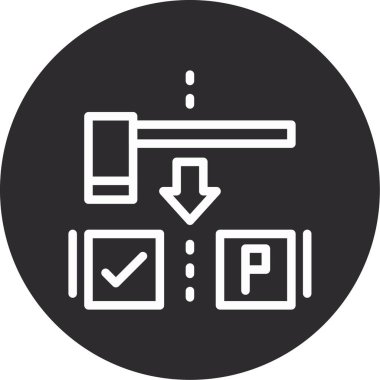 İşaret simgesini işaretle. Beyaz arkaplanda izole edilmiş web tasarımı için ana çizgi işaretleme vektör simgesi