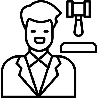 avatar iş adamı simgesi ana hatlarıyla