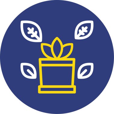 Bir bitki simgesi çelenginin vektör çizimi