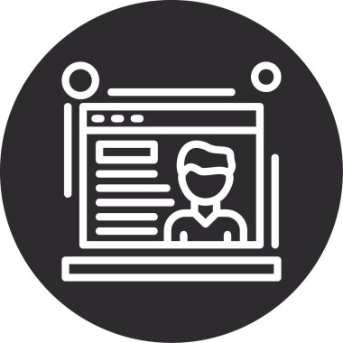 Web vektör satırı simgesi