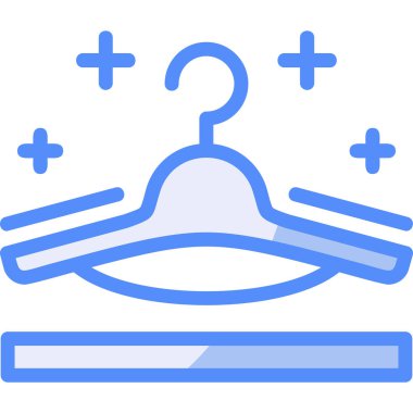 Elbise askısı ikonu. Web için elbise askısı vektör simgelerinin özet çizimi