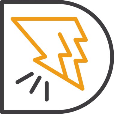 Yıldırım. Web simgesi basit illüstrasyon