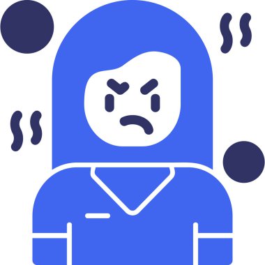 kızgın adam duygu simgesi düz stil