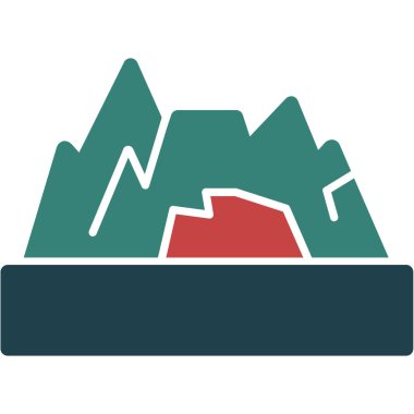 Dağlar. Web simgesi basit illüstrasyon