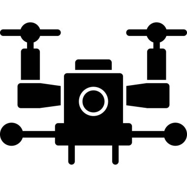 kamera drone simgesi. Web için İHA vektör simgesinin basit illüstrasyonu