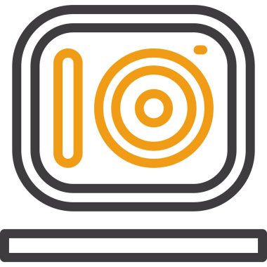 Bir kamera simgesinin vektör illüstrasyonu