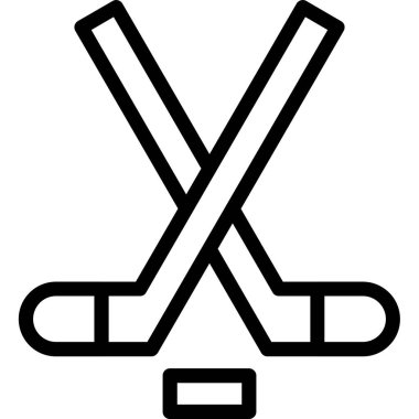 Ana hatlarıyla hokey buz hokeyi ikonu